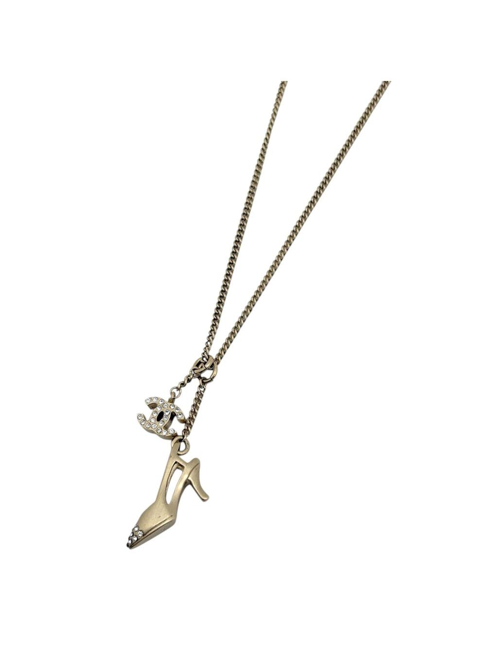 Chanel Cc Logo Pendant Necklace Metal #346854C88B